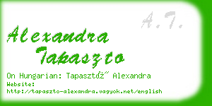 alexandra tapaszto business card